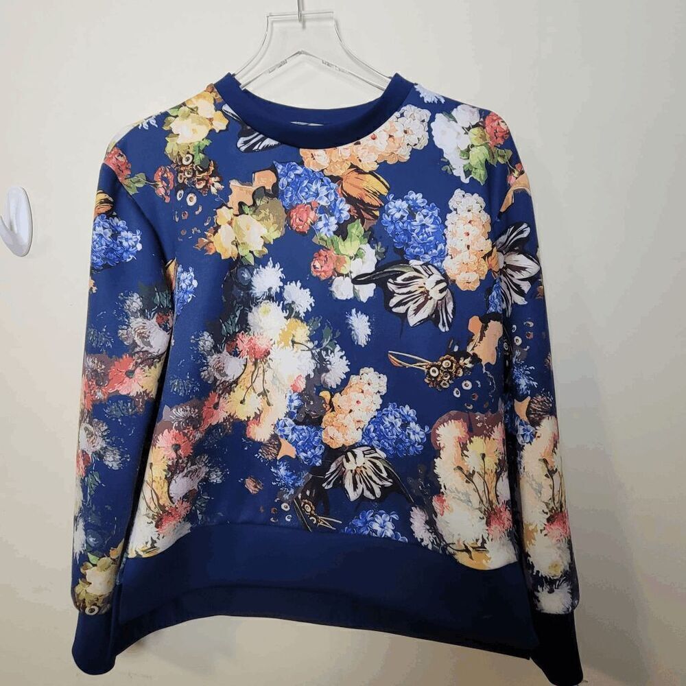 Foray Golf Floral Sweateshirt Pullover Crew Womens Size Medium